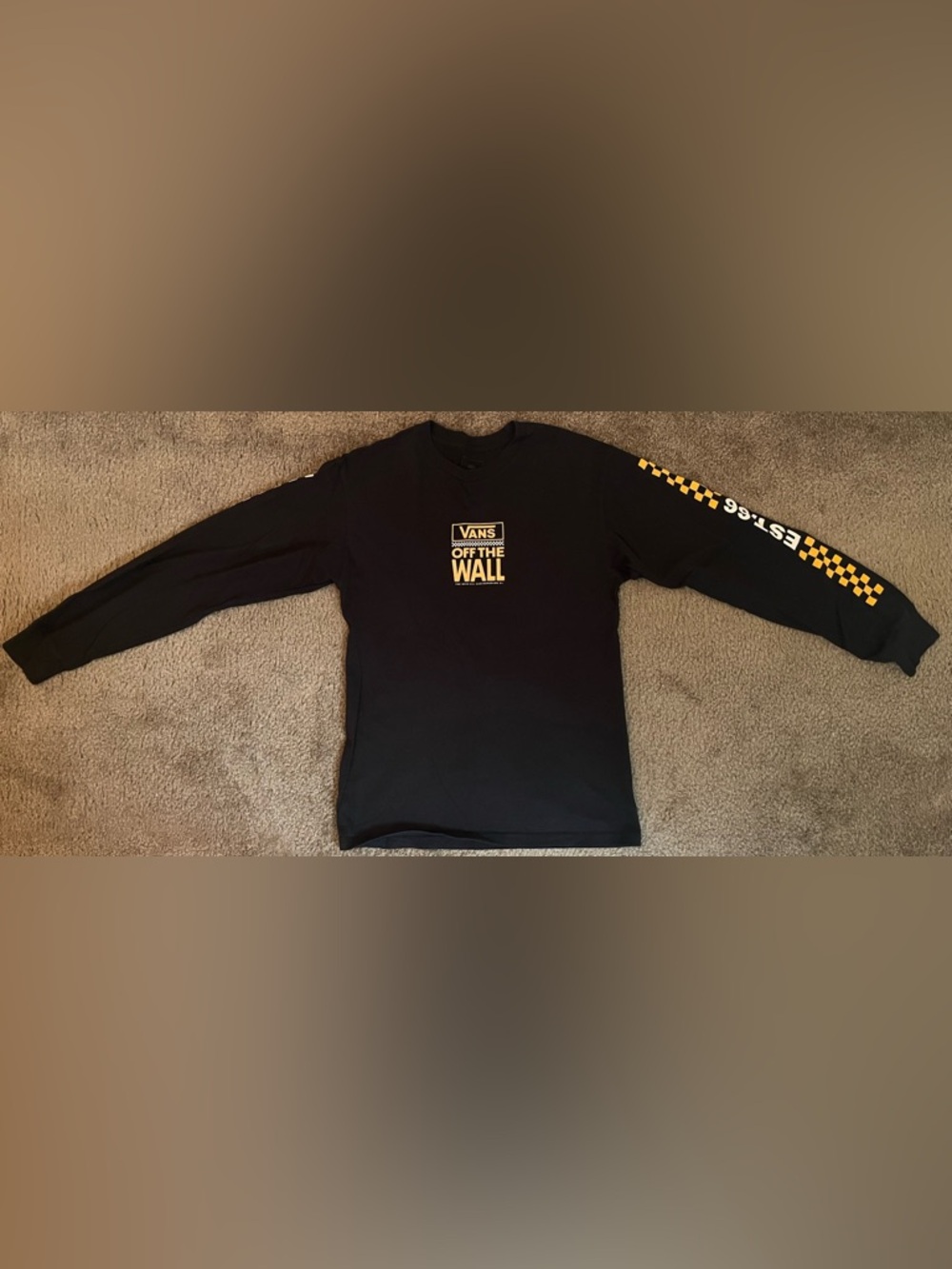 Vans Black and Yellow Checkerboard Shirt